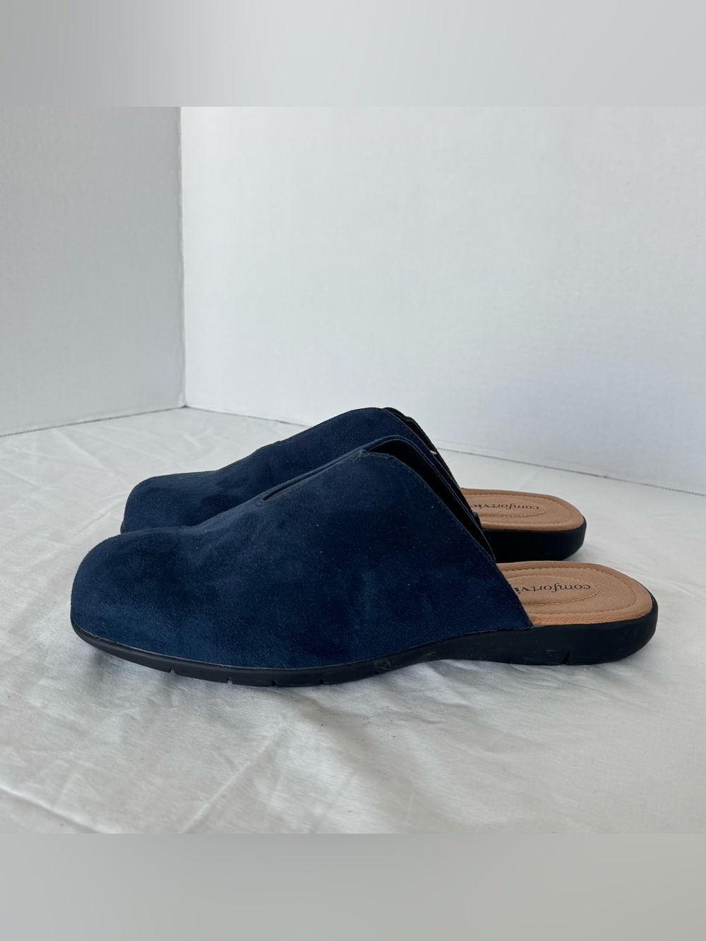 comfortview Navy Slip-On Mule slippers Size 7WW